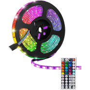 16Colour Rgb 5050 Dc 12V Led Strip Light With Remote- 5 Meter Rgb Colour Fairy Lights For Ceiling Decoration - Rgb Led Strip Light - rgb light