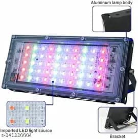16 Colors Rgb Led Flood Lights- Remote Controlled Landscape & Outdoor Lighting (50W, AC220V)