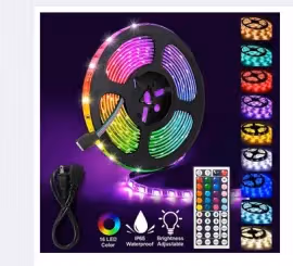 Unique Make -16 feet Rgb LED strip light color variable mode lighting - RGB Light/High Quality SMD 2835 DC 12V LED Strip Light with Remote 5 Meters RGB Color Special Lights for Decoration