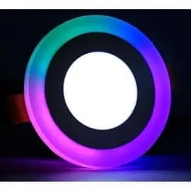 LED 6W+3W Pink+Green+Blue Edge LED Round Mounted Panel Light - Light - Light