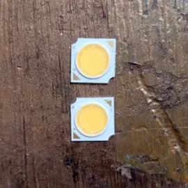 2Pcs - 13mm WHITE Color 12W DC 16-20V COB LED SMD Chip White Size 13x13mm 12 Watt COB LED For Floodlight Spotlight Headlights Torch Light Head Lights Bulbs DIY