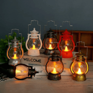 Retro Portable Atmosphere Horse Oil Christmas Bar Festival Decoration LED Small